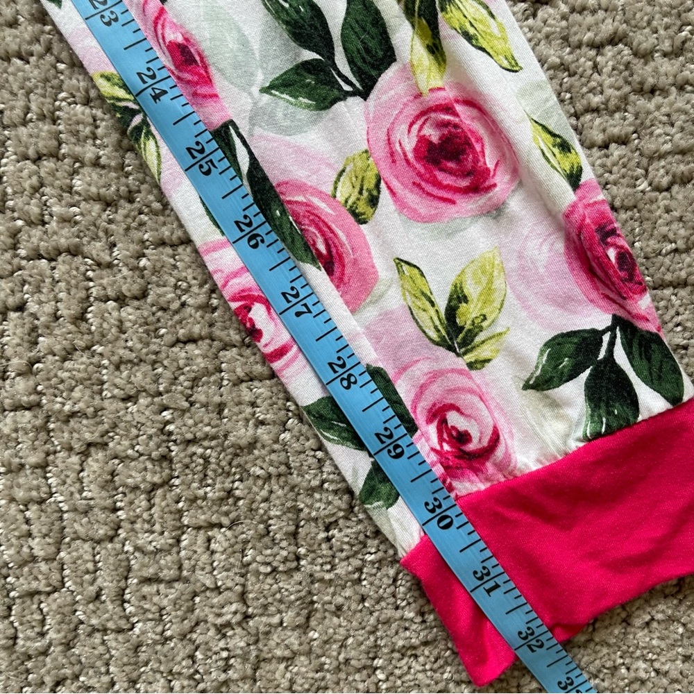 Little Sleepies Womens Pajama Set sz Small Roses Pink Breastfeeding Friendly - Picture 13 of 16